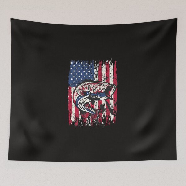 Item preview, Fishing Bass Fishing Shirt USA American Flag 4th of July Dad Men Fisher designed and sold by NishthaAgarwals.