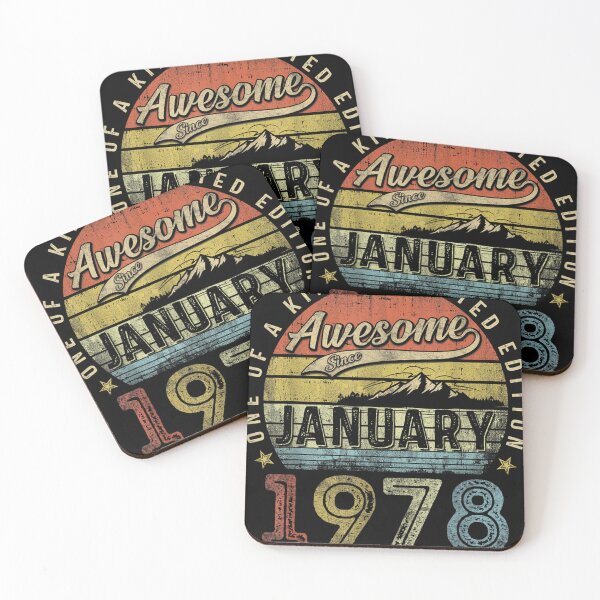 Item preview, 45th Birthday Gift Awesome Since January 1978 45 Year Old designed and sold by Paula Evans.