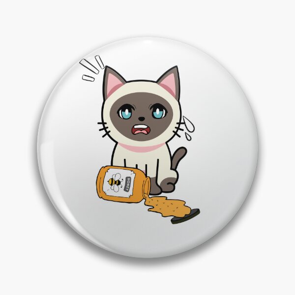 Item preview, Cute Siamese cat spilled a jar of honey designed and sold by Pet Station.