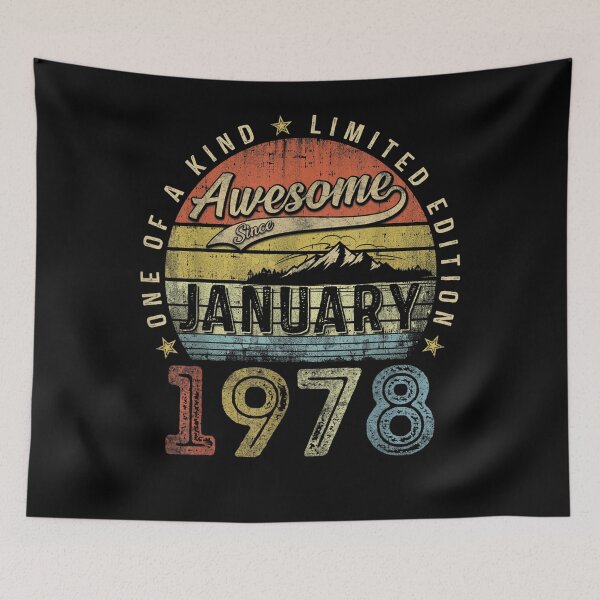 Item preview, 45th Birthday Gift Awesome Since January 1978 45 Year Old designed and sold by Paula Evans.