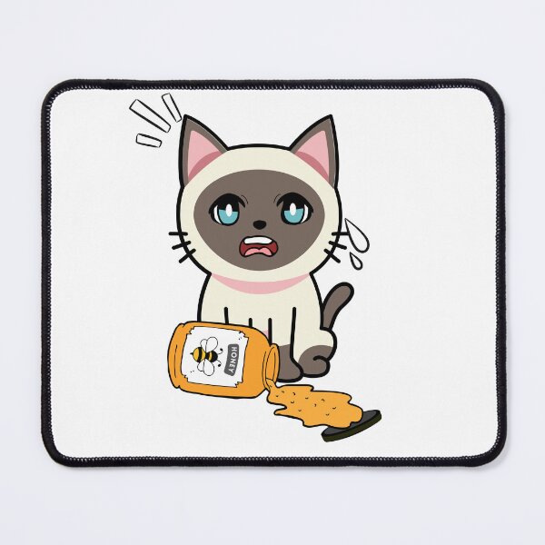 Item preview, Cute Siamese cat spilled a jar of honey designed and sold by Pet Station.