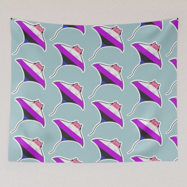 Item preview, Pride Mantaray Genderfluid Flag designed and sold by perpetuallyConf.
