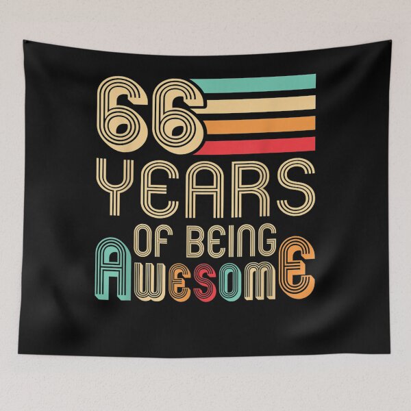 Item preview, 66 Years Of Being Awesome 66 Years Old 66th Birthday Retro designed and sold by Paula Evans.