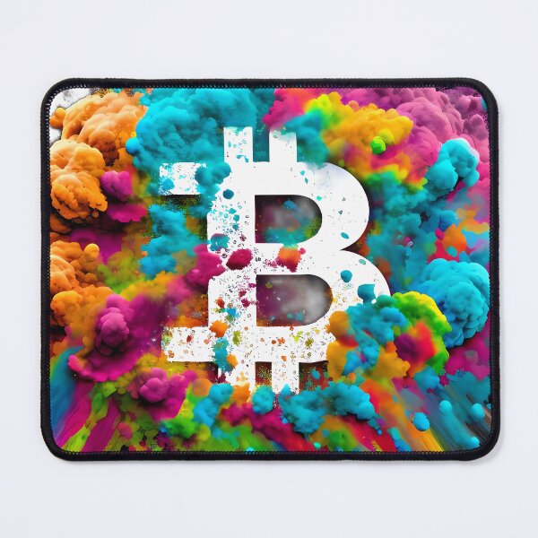 Item preview, Explosion of Colors and the "B" of the Bitcoin Logo: A Vibrant Combination designed and sold by Jhuvel.