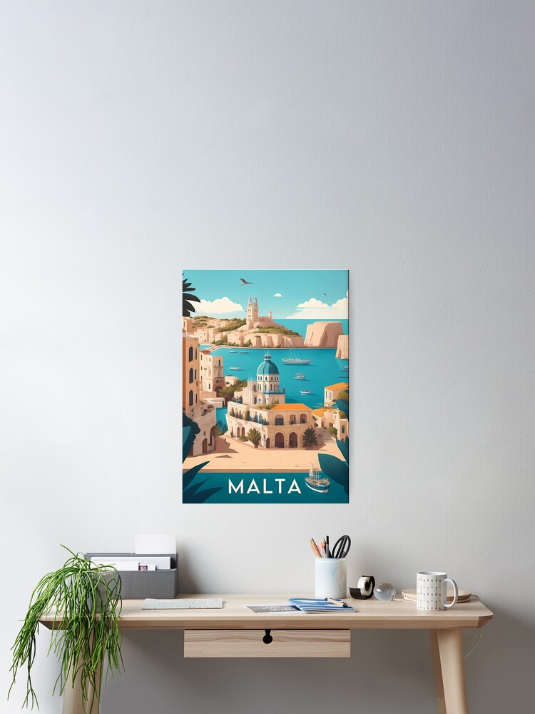 Imagen 2 de 3, Póster con la obra Cartel de viaje de Malta, diseñada y vendida por marcosshiloh.