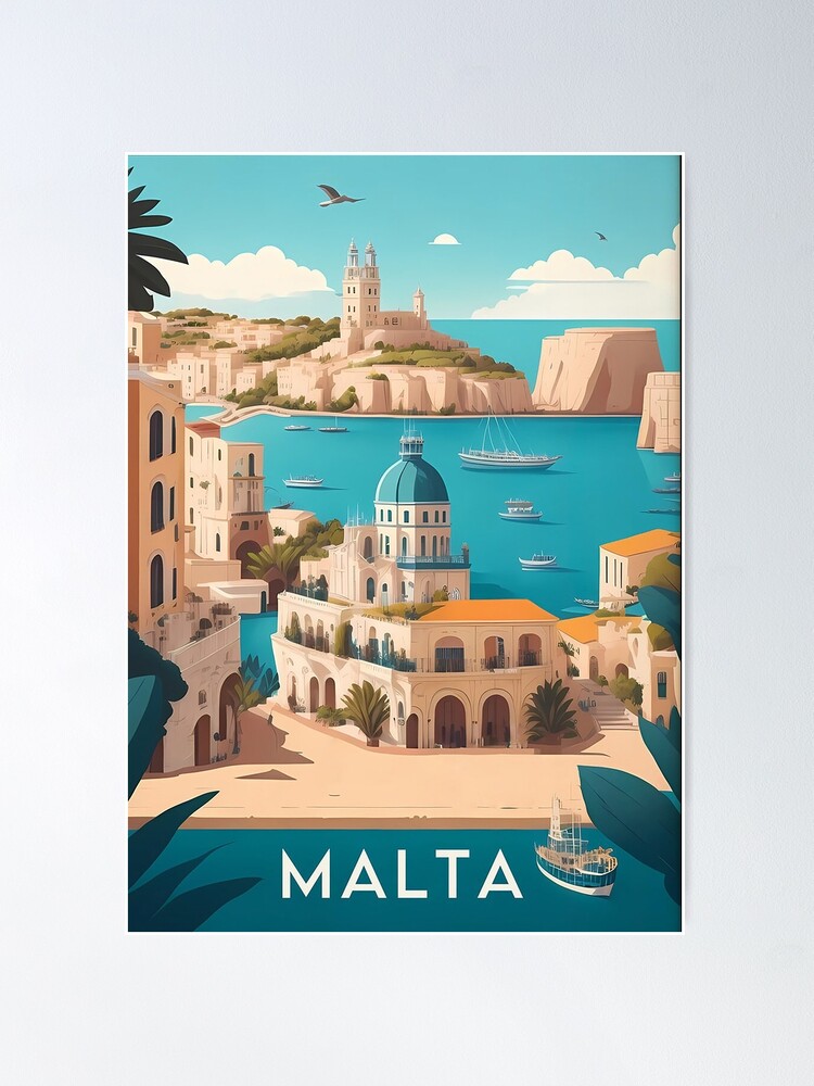 Thumbnail 1 of 3, Poster, Malta Travel Poster designed and sold by marcosshiloh.