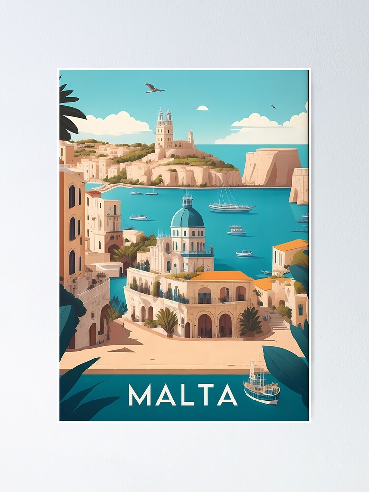 Imagen 1 de 3, Póster con la obra Cartel de viaje de Malta, diseñada y vendida por marcosshiloh.