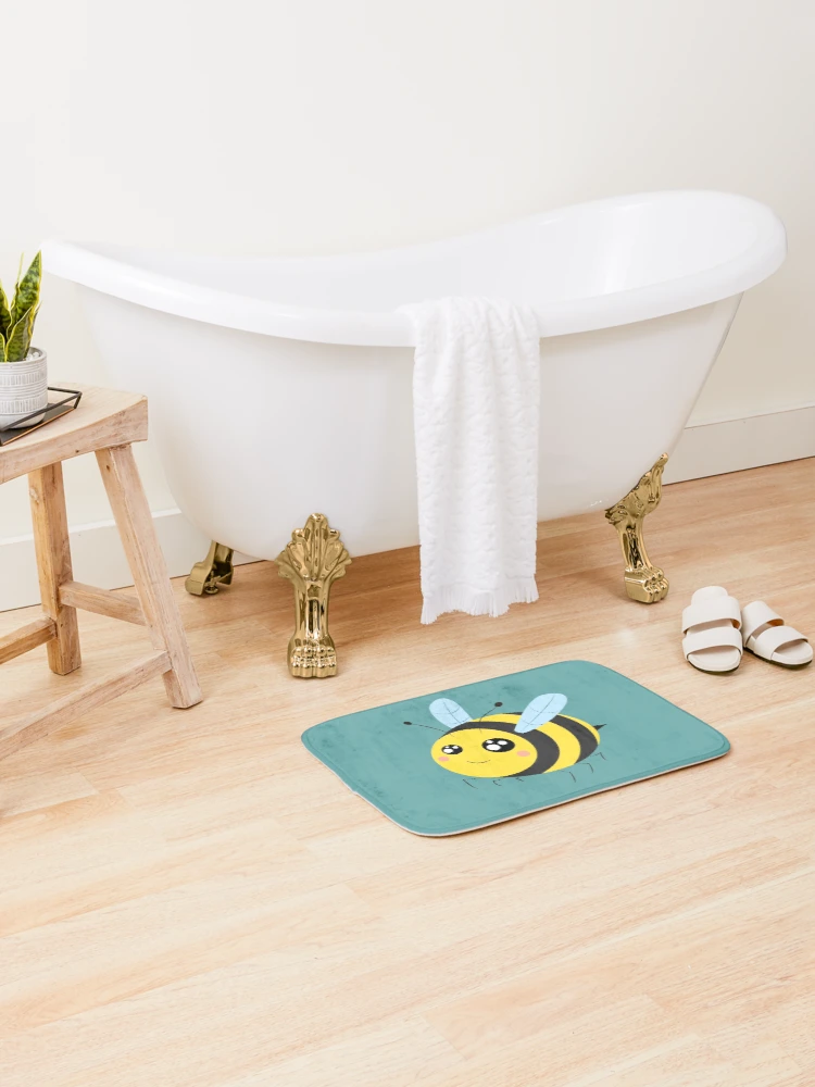 Thumbnail 2 of 6, Bath Mat, bee! designed and sold by plotDriving-NPC.