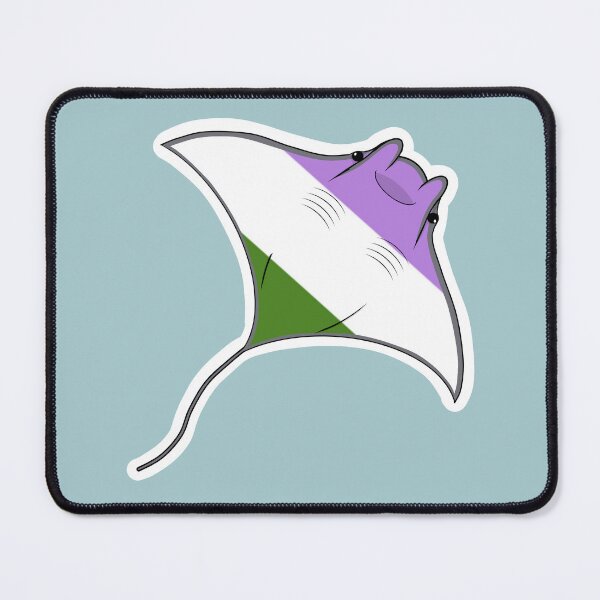 Item preview, Pride Mantaray Genderqueer Flag designed and sold by perpetuallyConf.