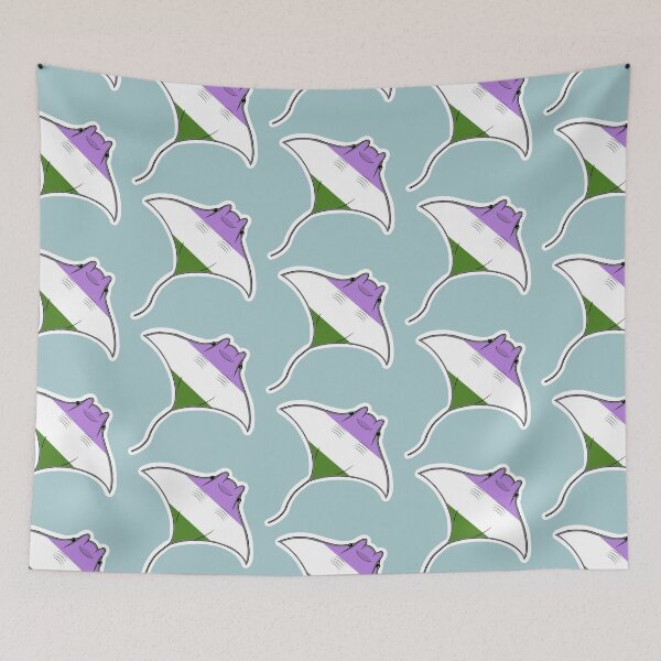 Item preview, Pride Mantaray Genderqueer Flag designed and sold by perpetuallyConf.