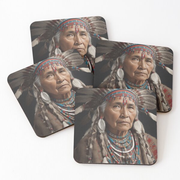 Item preview, Native American Lakota elder female 3 designed and sold by Rothnaric.