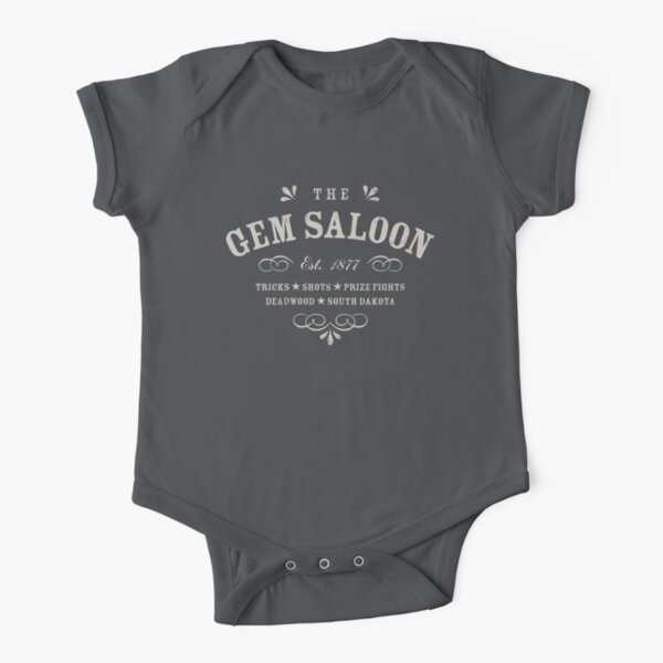 The Gem Saloon, Deadwood Short Sleeve Baby One-Piece