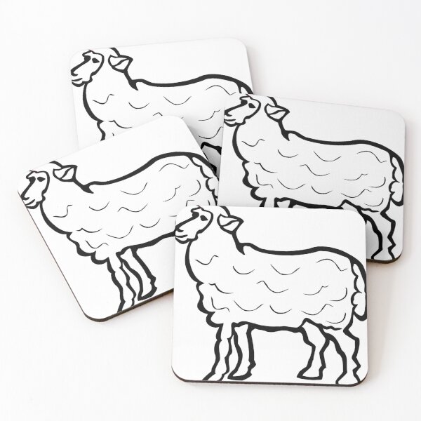 Item preview, Black white sheep standing alone bewilderment designed and sold by MereHaney70.
