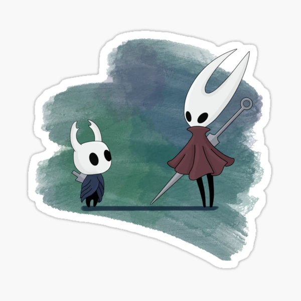 Hollow Knight and Hornet on Bench Teal Sticker for Sale by WoodworkedSmile