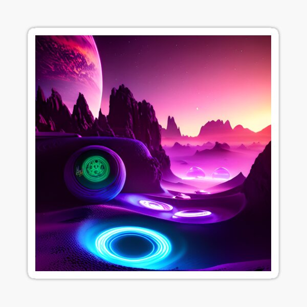 Item preview, Otherworldly circular planetscape designed and sold by SirMerv.
