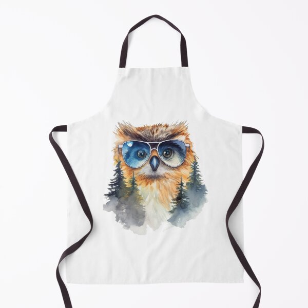 Item preview, Whimsical Owl with Glasses: Watercolor Art designed and sold by AdventurerPack.