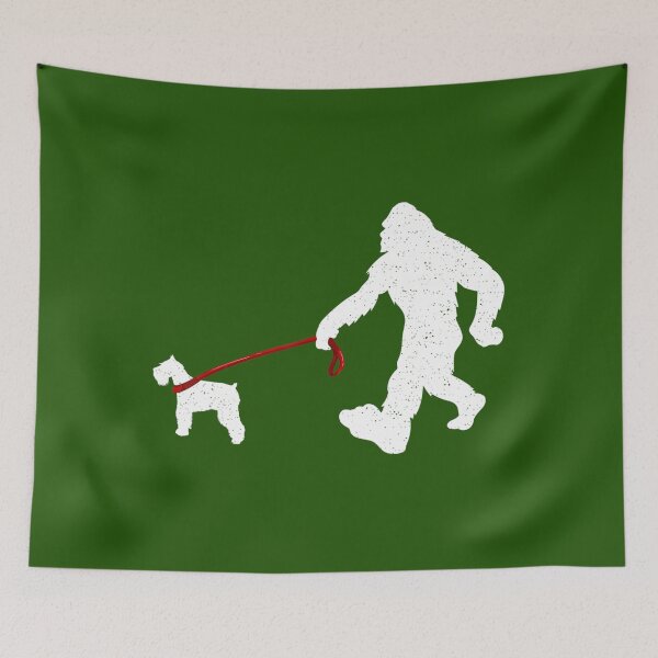 Item preview, Funny Bigfoot Walking With Schnauzer Dog 	 	 	 designed and sold by radamudm29.