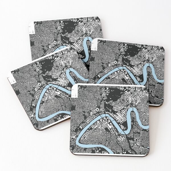 Item preview, Brisbane Figure Ground Black designed and sold by Project-IMP.
