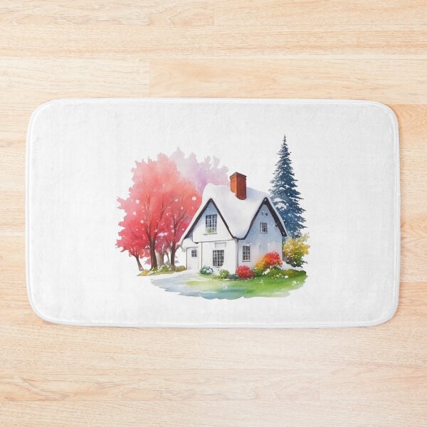 Item preview, Watercolor english cottage winter house designed and sold by Jayjaynaenae.