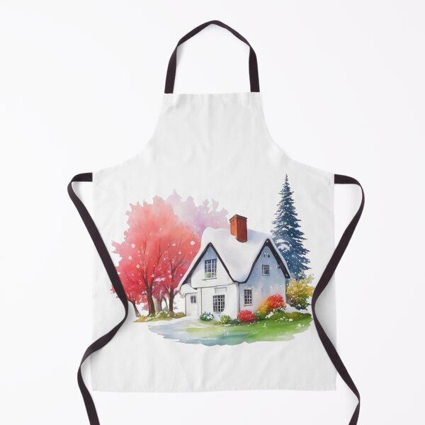 Item preview, Watercolor english cottage winter house designed and sold by Jayjaynaenae.
