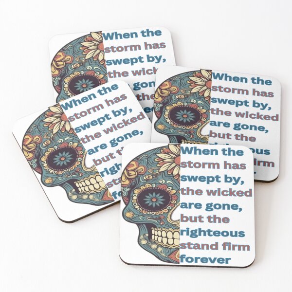 Item preview, Proverbs 10:25 Sugar Skull Quote designed and sold by Walker Miller Designs.