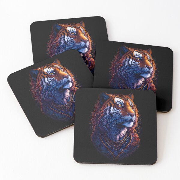 Item preview, Copy of Tiger Big Cat Wildlife Druid Painting designed and sold by druidwolfart.
