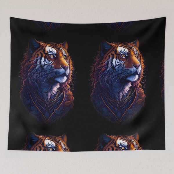 Item preview, Copy of Tiger Big Cat Wildlife Druid Painting designed and sold by druidwolfart.