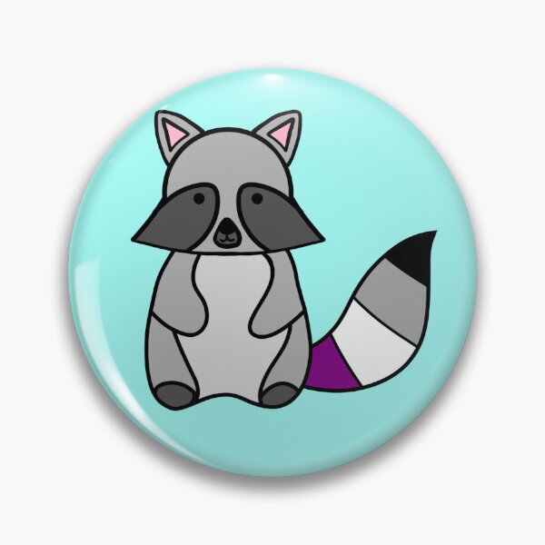 Item preview, Asexual flag raccoon designed and sold by bookwoof.