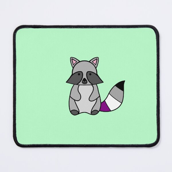 Item preview, Asexual flag raccoon designed and sold by bookwoof.