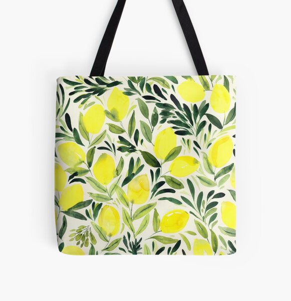 Farm Fresh Lemons, Farm Fresh Tote Bag, Lemon Gift, Lemon Print