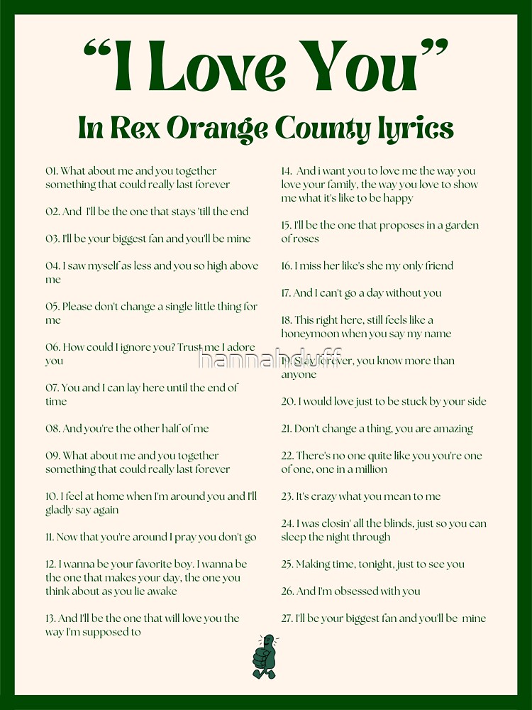 Rex Orange County Lyrics, Songs, and Albums