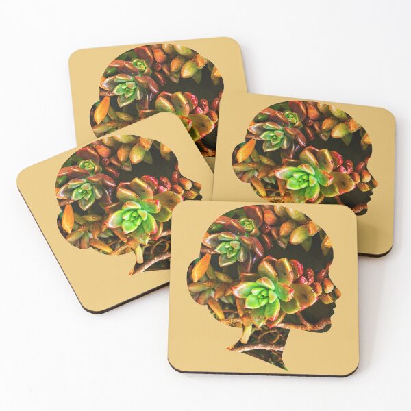 Item preview, Original Succulent Silhouette - Tan Background  designed and sold by Lil-odds-n-ends.