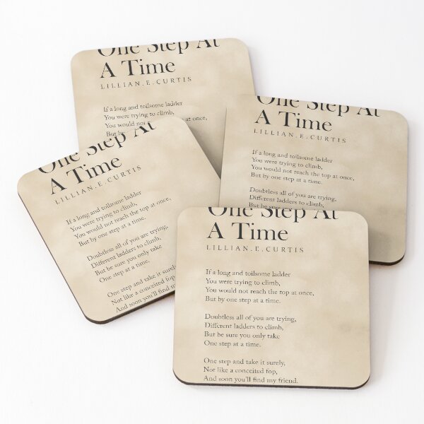 Item preview, One Step At A Time - Lillian E Curtis Poem - Literature - Typewriter Print 2 - Vintage designed and sold by Studio Grafiikka.