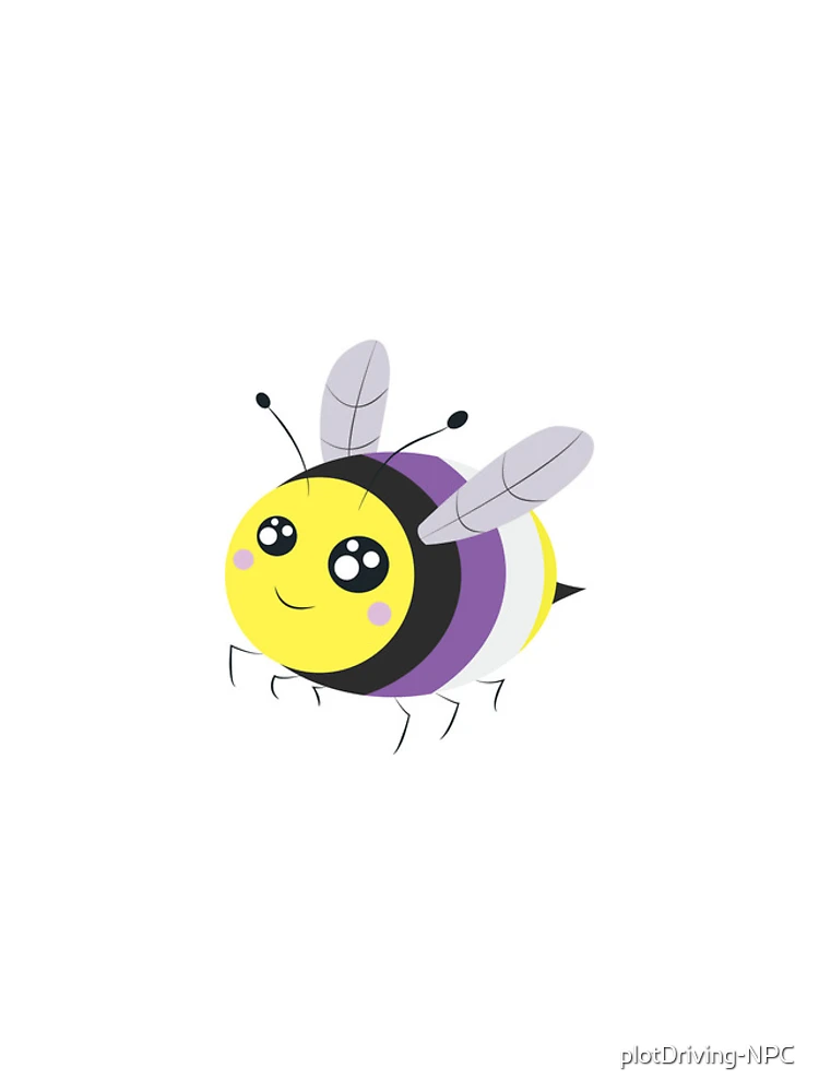 Thumbnail 4 of 4, iPhone Case, non-binary pride bee! designed and sold by plotDriving-NPC.