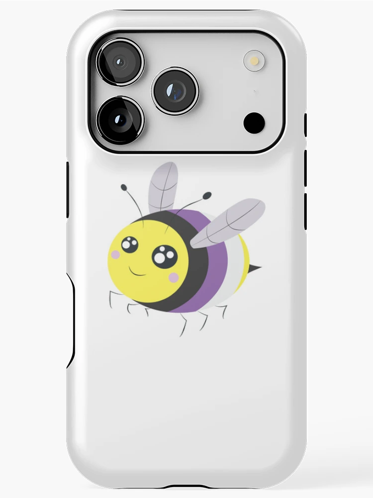 Thumbnail 1 of 4, iPhone Case, non-binary pride bee! designed and sold by plotDriving-NPC.