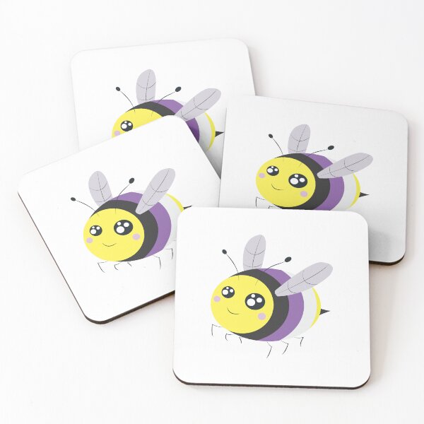 Item preview, non-binary pride bee! designed and sold by plotDriving-NPC.