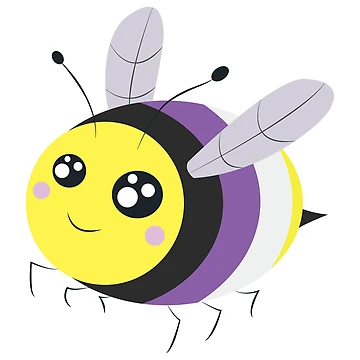 Artwork thumbnail, non-binary pride bee! by plotDriving-NPC