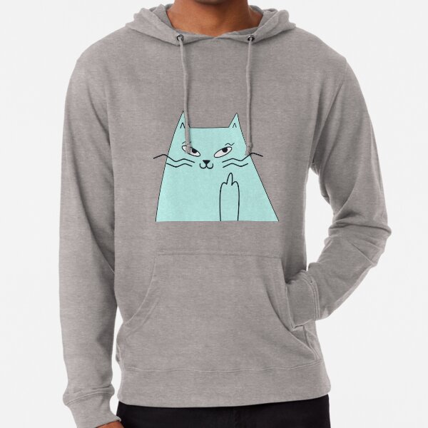 Cat middle finger hoodie store