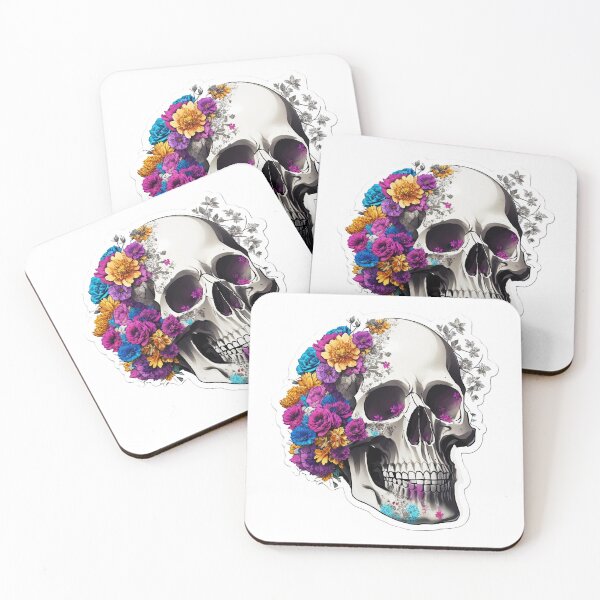 Item preview, Ethereal Harmony: Aesthetic Skull with Enchanting Floral Surroundings designed and sold by ArtisticScratch.