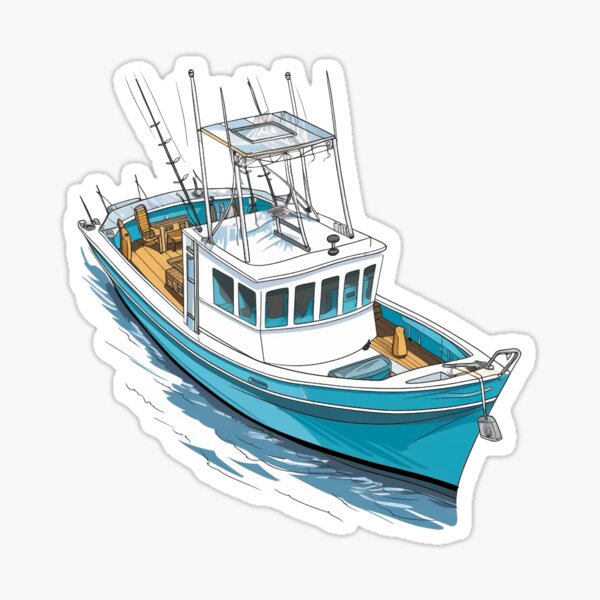 Cartoon Fishing Boat Merch & Gifts for Sale