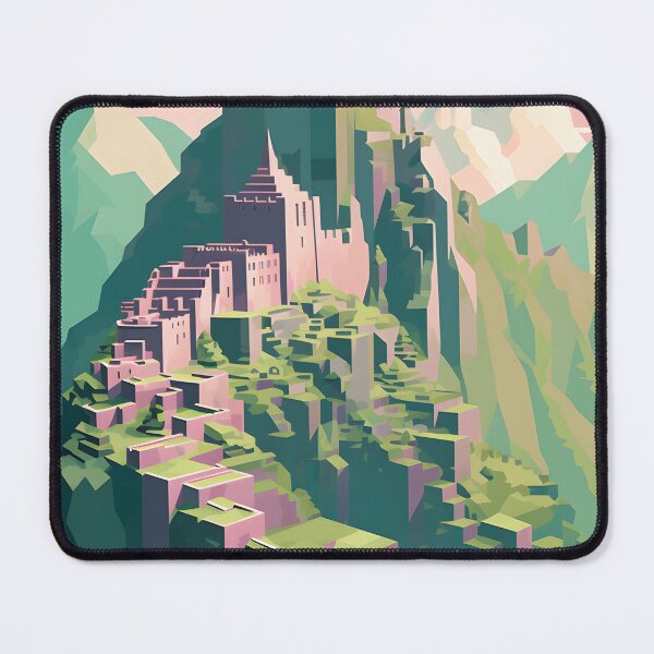 Item preview, Machu Pichu - Flat Design - Pink and Turquoise  designed and sold by WiggySmallz.