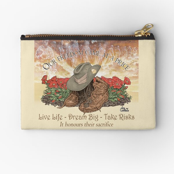 Slouch hat and Poppies Post Zipper Pouch