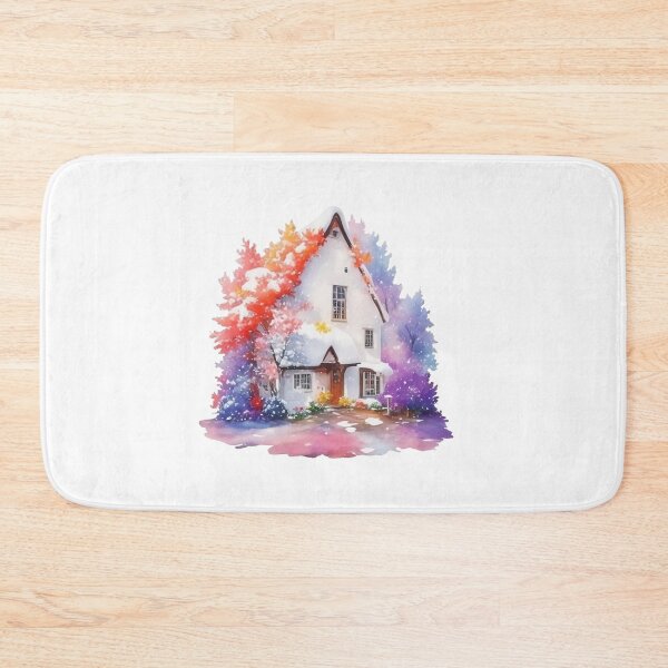 Item preview, Watercolor English country house with Autumm and snow. designed and sold by Jayjaynaenae.