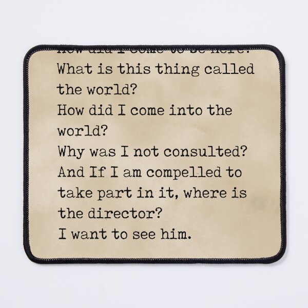 Item preview, Where am I - Soren Kierkegaard Poem - Literature - Typewriter Print - Vintage designed and sold by Studio Grafiikka.