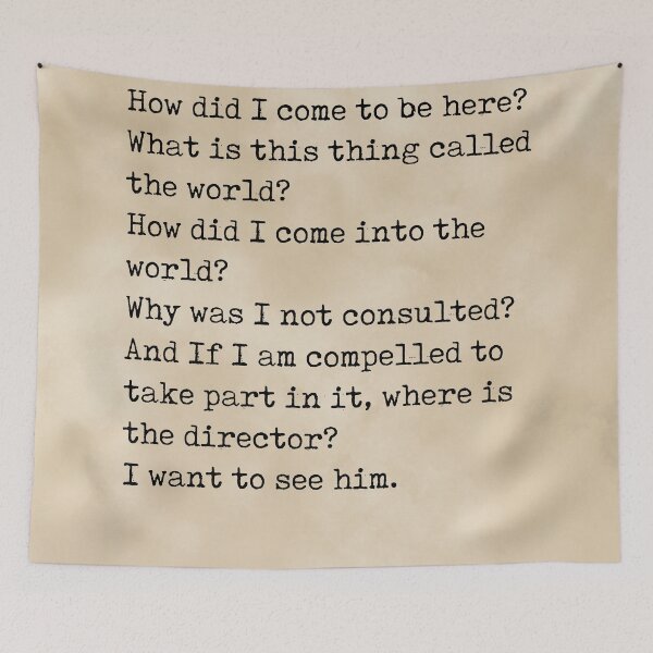 Item preview, Where am I - Soren Kierkegaard Poem - Literature - Typewriter Print - Vintage designed and sold by Studio Grafiikka.