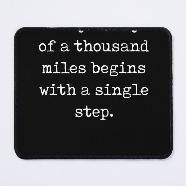 Item preview, The journey of a thousand miles - Lao Tzu Quote - Literature - Typewriter Print - Black designed and sold by Studio Grafiikka.
