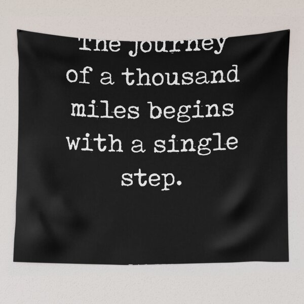Item preview, The journey of a thousand miles - Lao Tzu Quote - Literature - Typewriter Print - Black designed and sold by Studio Grafiikka.