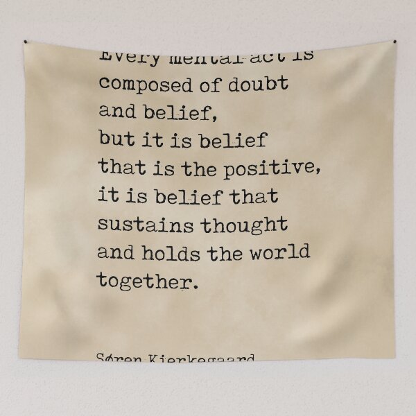Item preview, Doubt and Belief - Soren Kierkegaard Quotes - Literature - Typewriter Print - Vintage designed and sold by Studio Grafiikka.