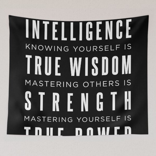 Item preview, Knowing yourself is true wisdom - Lao Tzu Quote - Literature - Typography Print 2 - Black designed and sold by Studio Grafiikka.