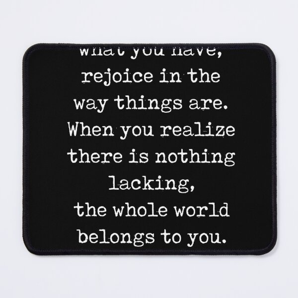 Item preview, Be content with what you have - Lao Tzu Quote - Literature - Typewriter Print - Black designed and sold by Studio Grafiikka.